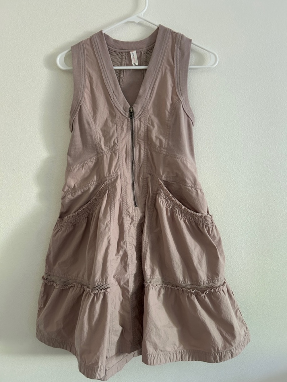 Anthropologie Daily Ritual Trek Utility Dress Lt Pink XXS